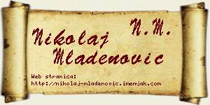 Nikolaj Mladenović vizit kartica